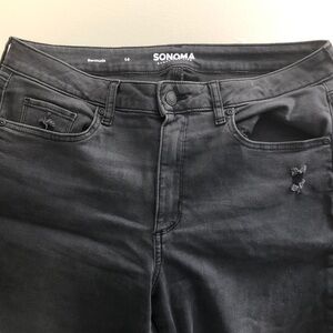 SONOMA Women's  in Washed Black distressed shorts